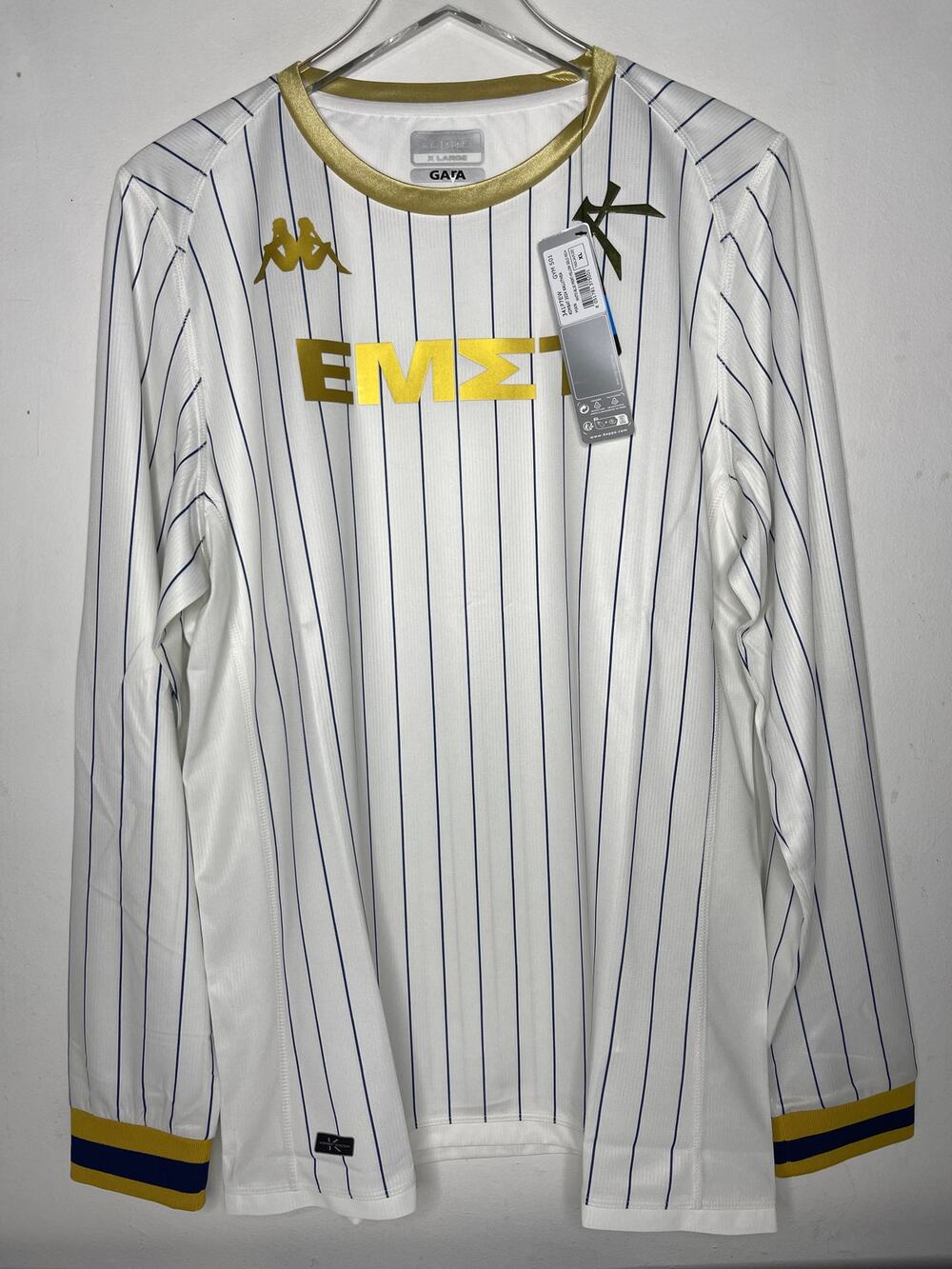 Athens Kallithea FC 2022/23, Kappa Authentic Away Jersey Long Sleeve Size XL NWT